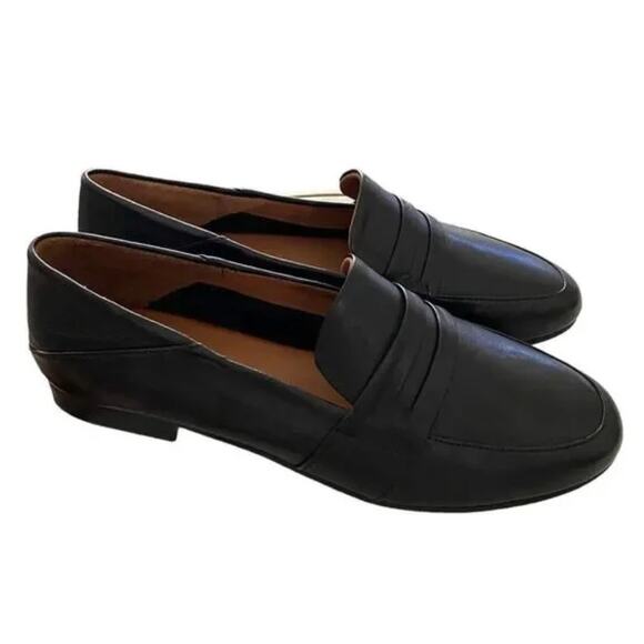 Miz Mooz NYC Iggy Black Loafers Size 37 EU 6.5 US NIB Leather Upper Rubber Sole - Picture 1 of 11